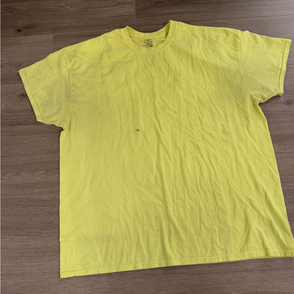 Classic Men’s Crew Neck work T-Shirt - Yellow
